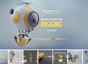 三维硬面机器人模型绑定Blender教程