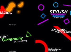 FCPX插件-6组霓虹灯文字标题动画 Typography