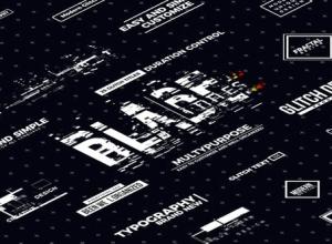 AE模板-24个故障动感文字标题排版动画