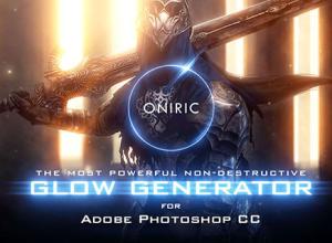 Photoshop自定义发光辉光PS插件 Oniric Glow Generator 2.3.0 Win/Mac