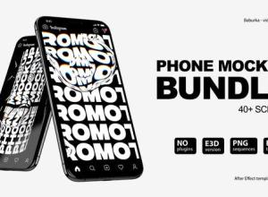 AE模板-E3D三维手机模型APP应用程序演示动画片头