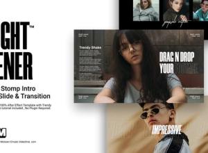 AE模板-时尚时装城市Vlog视频节奏感快闪文字片头