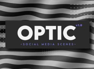 AE模板-创意社交网络媒体形状扭曲渐变背景场景动画