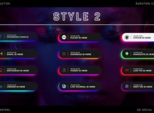 AE模板-50个渐变社交媒体标题字幕条动画