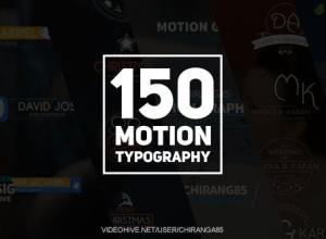 AE模板-150个现代简洁标题排版字幕条动画 Motion Typography