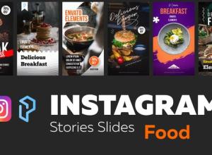 AE模板-干净时尚INS风格竖屏手机美食食物宣传片