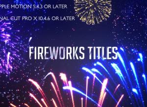 FCPX插件-庆典颁奖晚会开幕式烟花文字标题动画