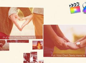 FCPX插件-浪漫可爱照片幻灯片相册片头 Lovely Photo Slideshow