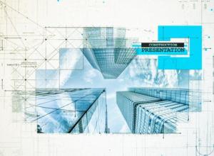 AE模板-施工介绍幻灯片建筑蓝图设计房地产宣传片头