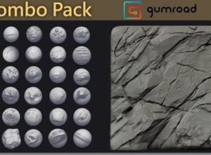 自定义石头岩石木材笔刷ZBrush预设