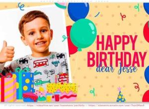 AE模板-可爱儿童生日快乐照片相册片头 Happy Birthday Dear Jesse