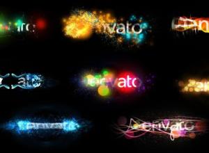 AE模板-8种新年圣诞节粒子文字标题动画