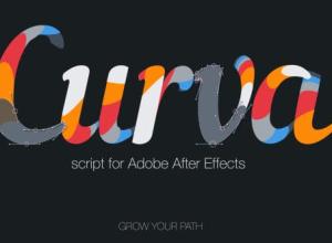 图形路径平滑生长动画AE脚本 Curva Script Win/Mac