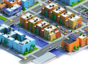 低多边形城市建筑模型预设3DS MAX脚本 Low Poly City Builder 1.2