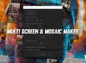 AE脚本模板-视频照片墙拼贴马多屏制作展示工具包