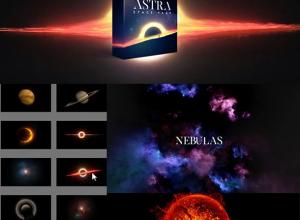 130组4K太空星云图片+宇宙星系动态特效视频素材