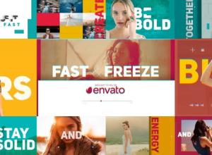 AE模板-快速人物定格介绍视频文字快闪片头 Fast & Freeze