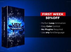 AE模板-网络媒体直播元素包装特效动画素材 VFX Stream Pack