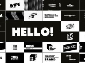 AE模板-30个文字标题排版动画场景 Typography & Titles