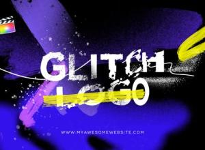 FCPX模板-街头涂鸦小故障介绍Logo动画片头 Glitch Logo Intro Grunge Distortion