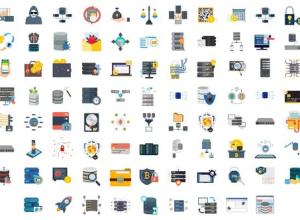 AE模板-100个互联网信息数据网络安全MG图标动画预设