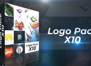 AE模板-10组4K三维商务简洁Logo动画 Logo Reveal Pack X10