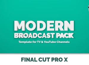 FCPX插件-现代TV包时尚简洁图形标题视频包装动画