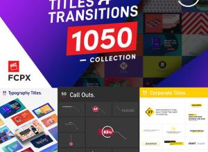 FCPX插件-1050个文字标题转场过渡图标背景动画预设