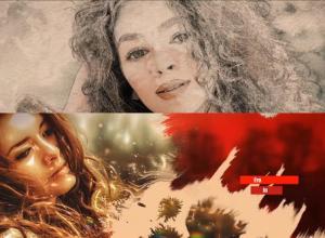 AE模板-铅笔手绘水墨遮罩幻灯片图片展示片头 Pencil And Ink Slideshow