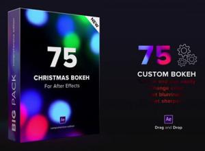 AE模板-75个彩色背景虚化漏光光斑特效动画元素包