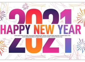 PR模板-2021新年12个全屏标题动画 Modern New Year Typography