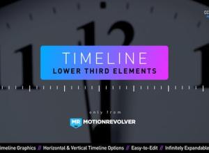 AE模板-4K企业年度回顾水平垂直时间轴图形字幕动画