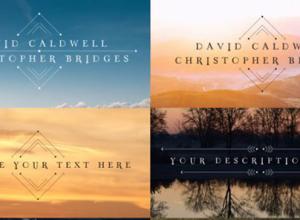 AE模板-22个简洁线条文字标题动画 Light Titles