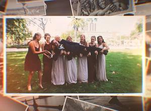 AE模板-三维梦幻光效叠加浪漫照片相册片头