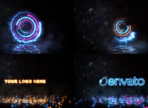 AE模板-发光粒子能量旋转Logo动画 Spinning Energy Logo