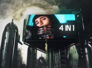 AE模板-未来赛博朋克三维夜城广告牌宣传片头 Cyberpunk City 4 in 1