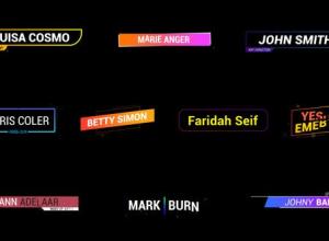 AE模板-10组渐变文字标题字幕条动画 Gradient Lower Thirds