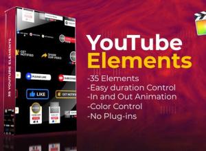 FCPX插件-35个网络视频点赞订阅动画字幕条