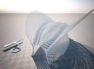 复杂网格结构建筑形体建模C4D插件 QGeoTexture v1.5  R18-R23 Win + 场景工程文件