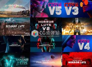 19套LUTS视频调色大气电影史诗惊悚恐怖胶片奇幻创意预设 Triune Digital(FCPX/达芬奇/AE/Pr等)