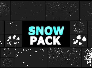 18组卡通动态图形元素雪花视频素材