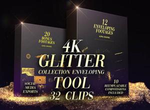 AE模板-4K炫酷闪光粒子消散汇聚特效照片视频片头