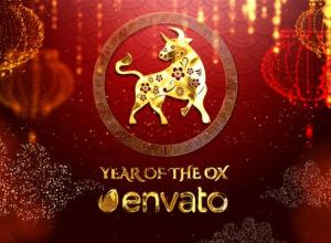 AE模板-2021牛年灯笼文字标题新年片头