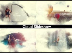 AE模板-云幻灯片云层相框照片展示片头 Cloud Slideshow