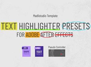 AE预设-文字标注划线画圈高亮突出显示动画