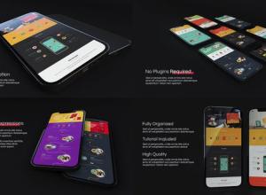 AE模板-三维iPhone 12应用演示手机APP宣传展示动画