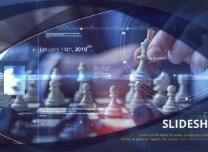 AE模板-科技感椭圆图形视差图文幻灯片 Parallax Circle Slideshow