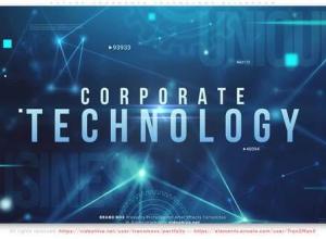 AE模板-未来空间点线连接业务演示视频宣传预告片