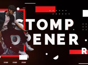 AE模板-时尚动感大踩踏文字视频快闪片头