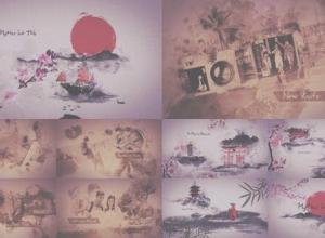 AE模板-水墨风格设计元素宣传片头 Mythic Ink Bundle